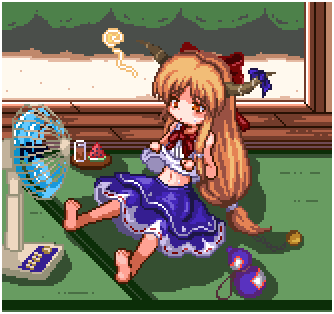 Ibuki Suika (Touhou) Rule 34 Image
