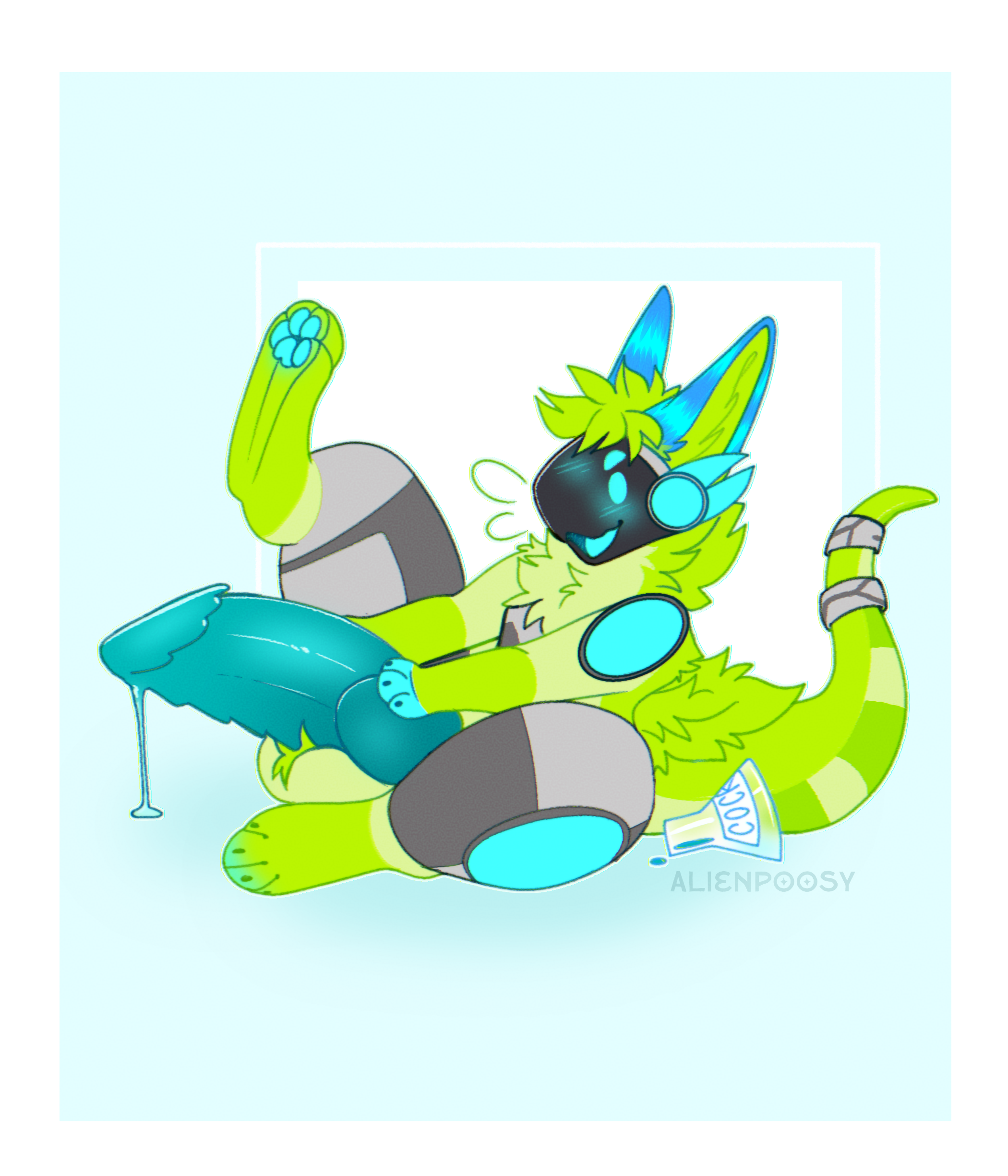 Cyan (Protogen) Rule 34 Image