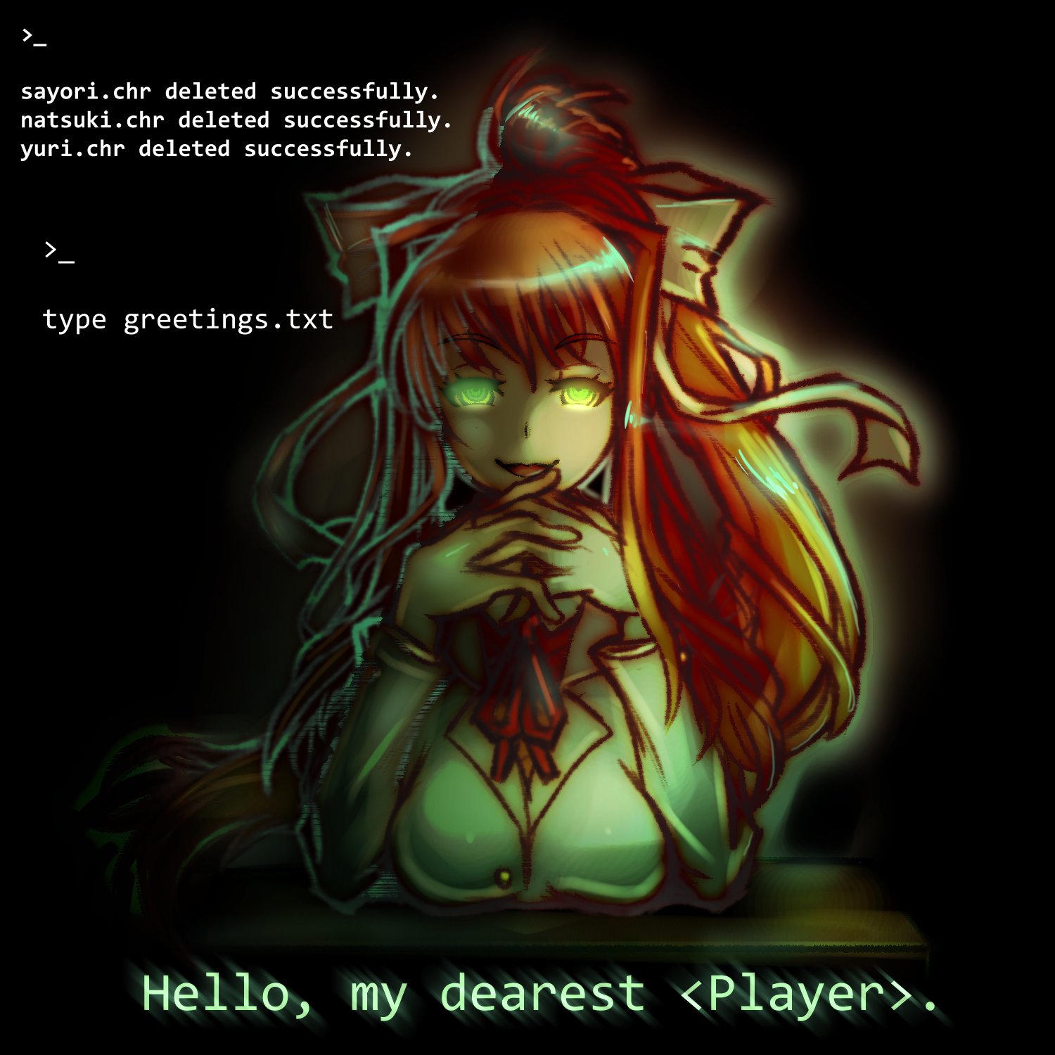 Monika (Doki Doki Literature Club) Rule 34 Image