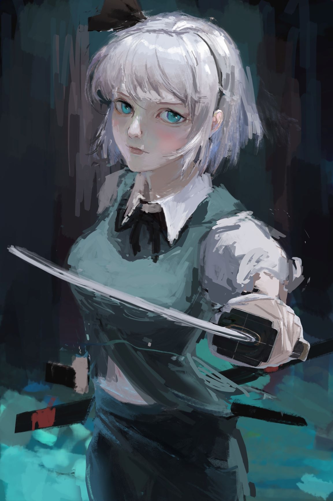 Konpaku Youmu (Touhou) Rule 34 Image