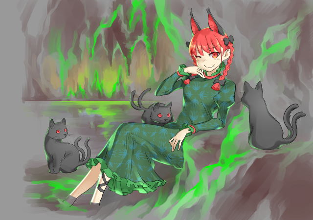 Kaenbyou Rin (Touhou) Rule 34 Image