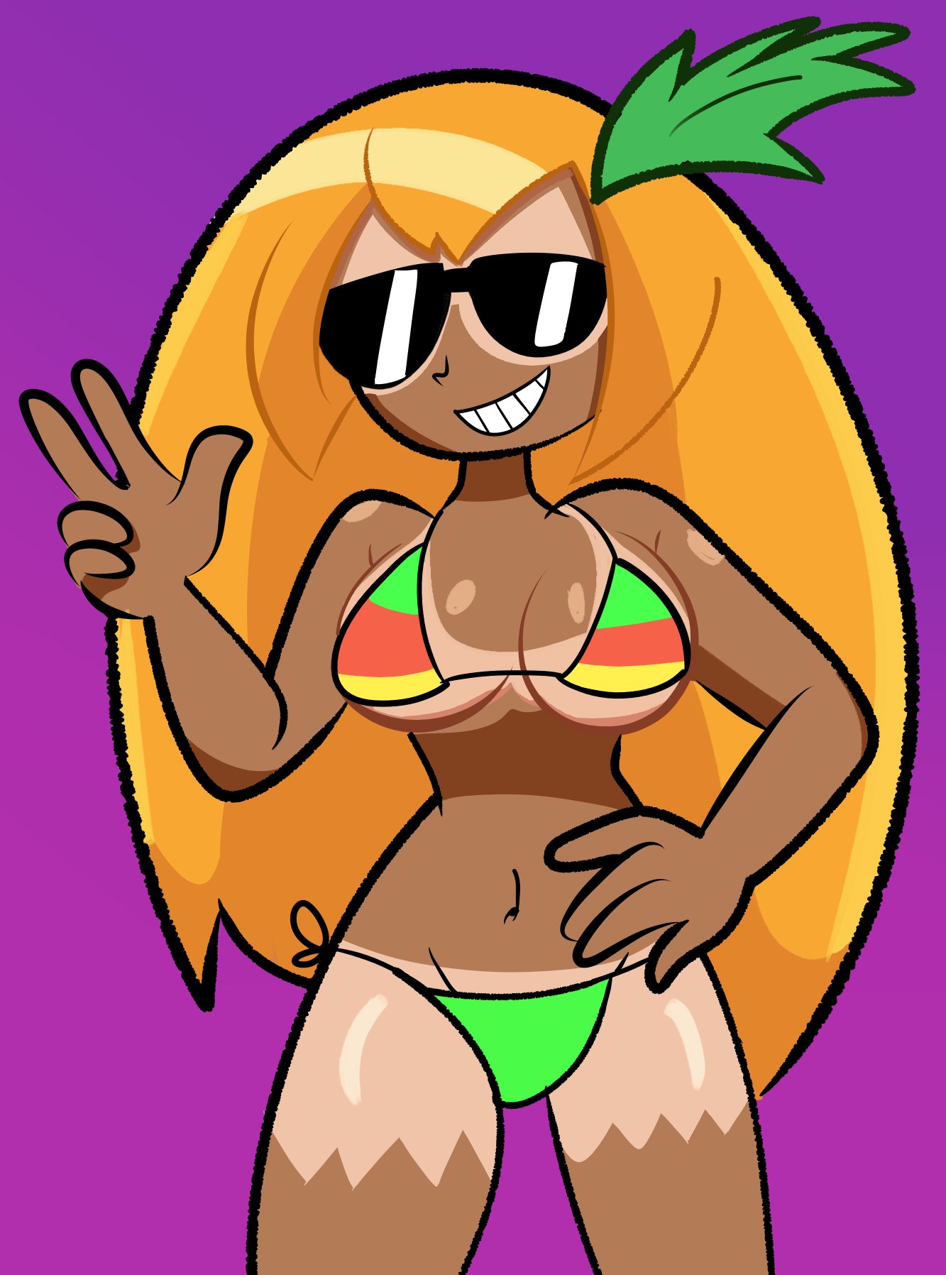 Pineapple Toppin (Pizza Tower) Rule 34 Image