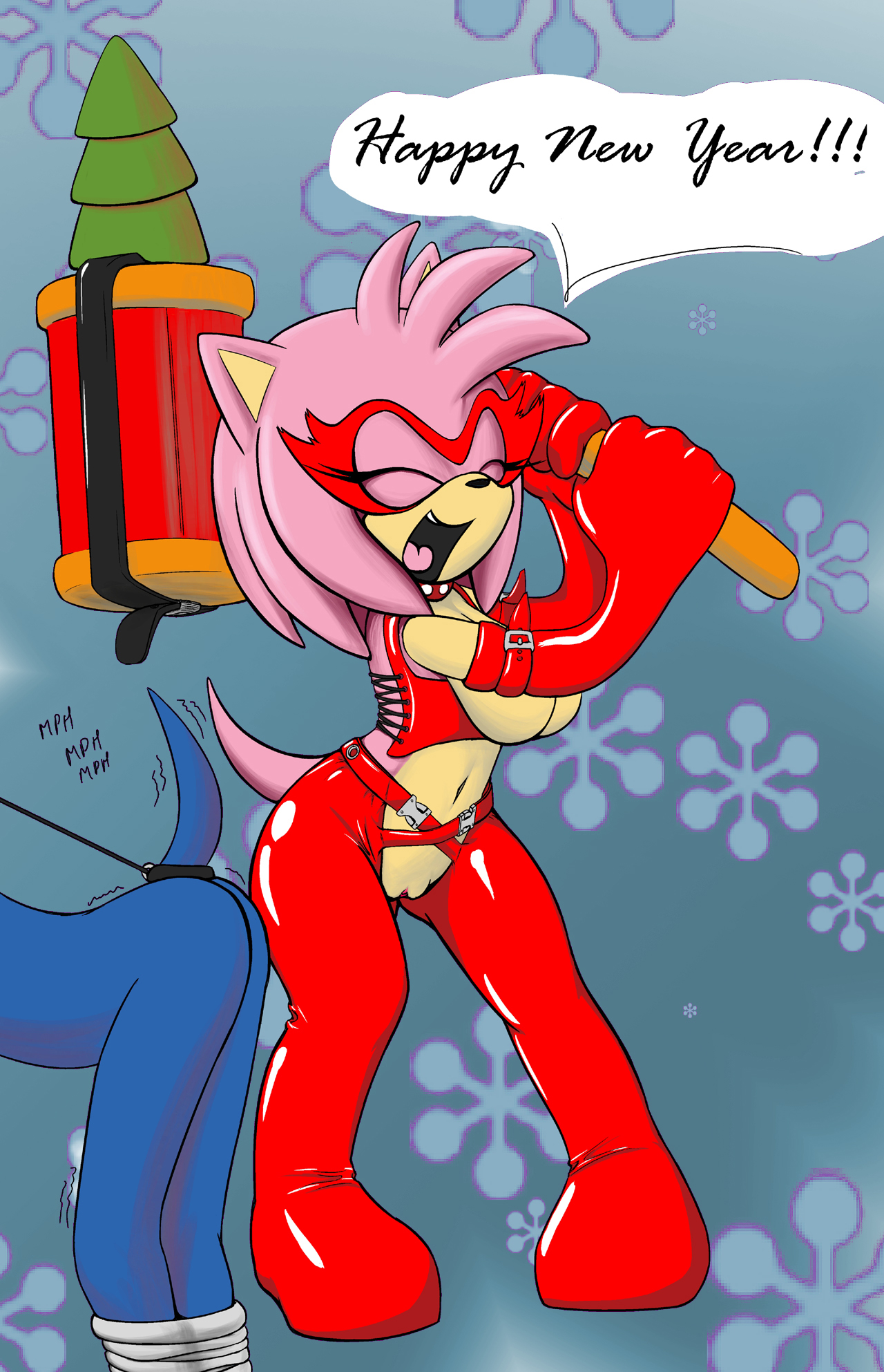 Amy Rose (Holidays) Rule 34 Image