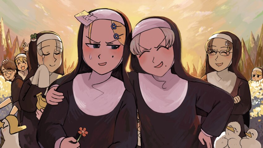 Brunette Bangs Nun (Diva) Rule 34 Image