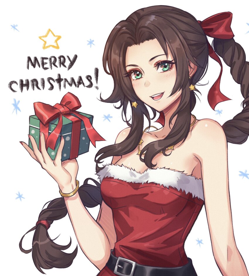 Aerith Gainsborough (Christmas) Rule 34 Image