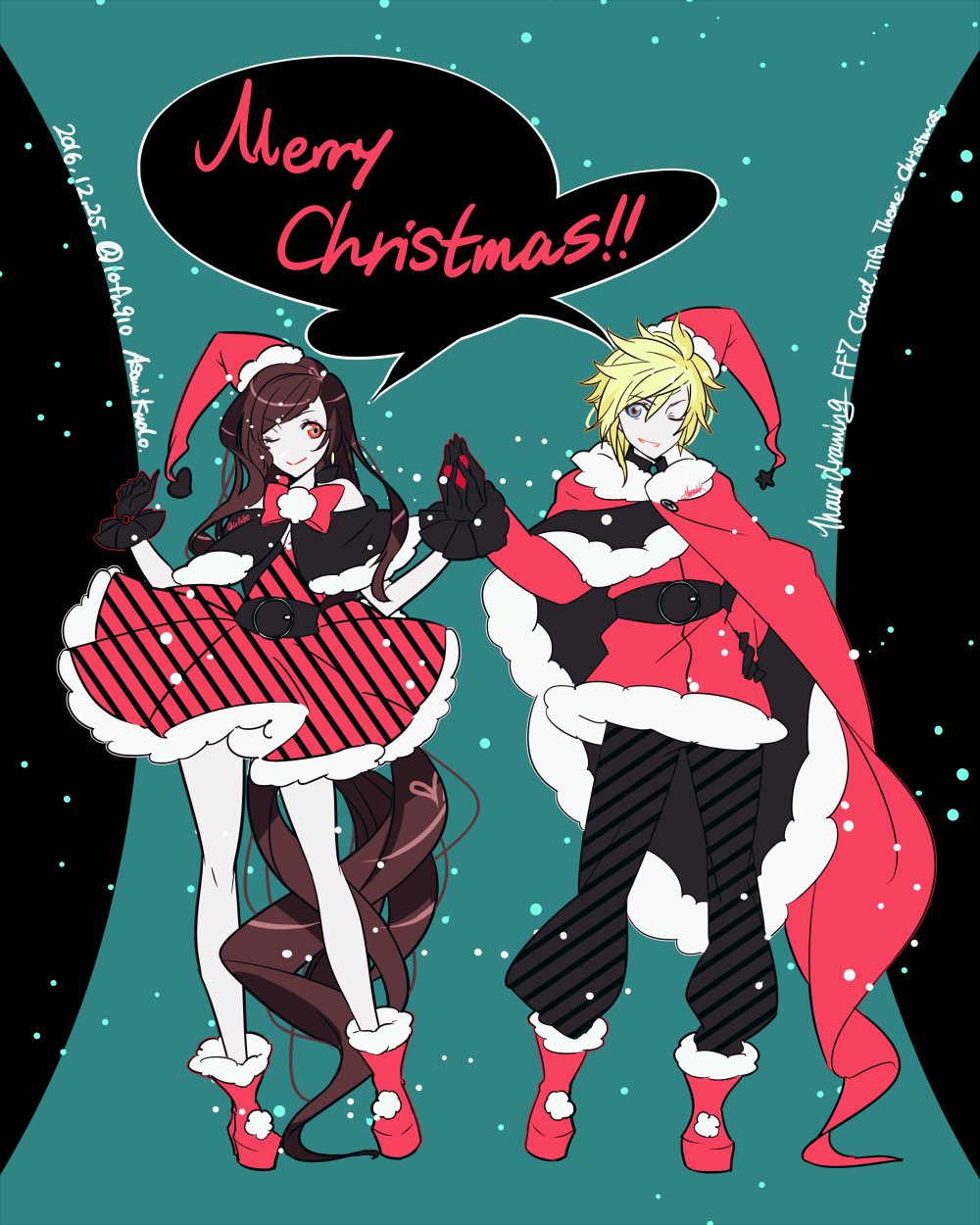 Cloud Strife (Christmas) Rule 34 Image