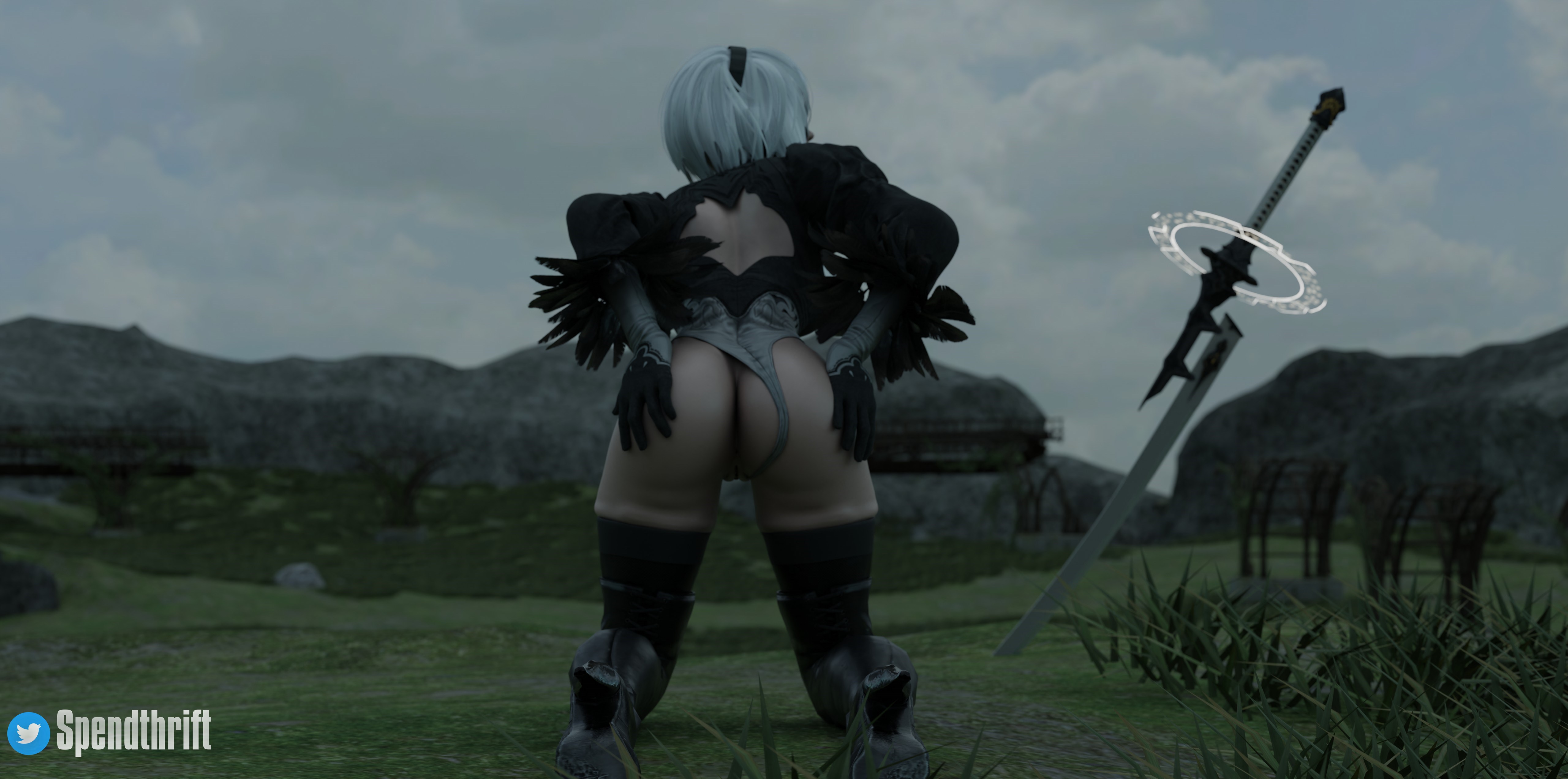 Yorha 2b (Nier: Automata) Rule 34 Image