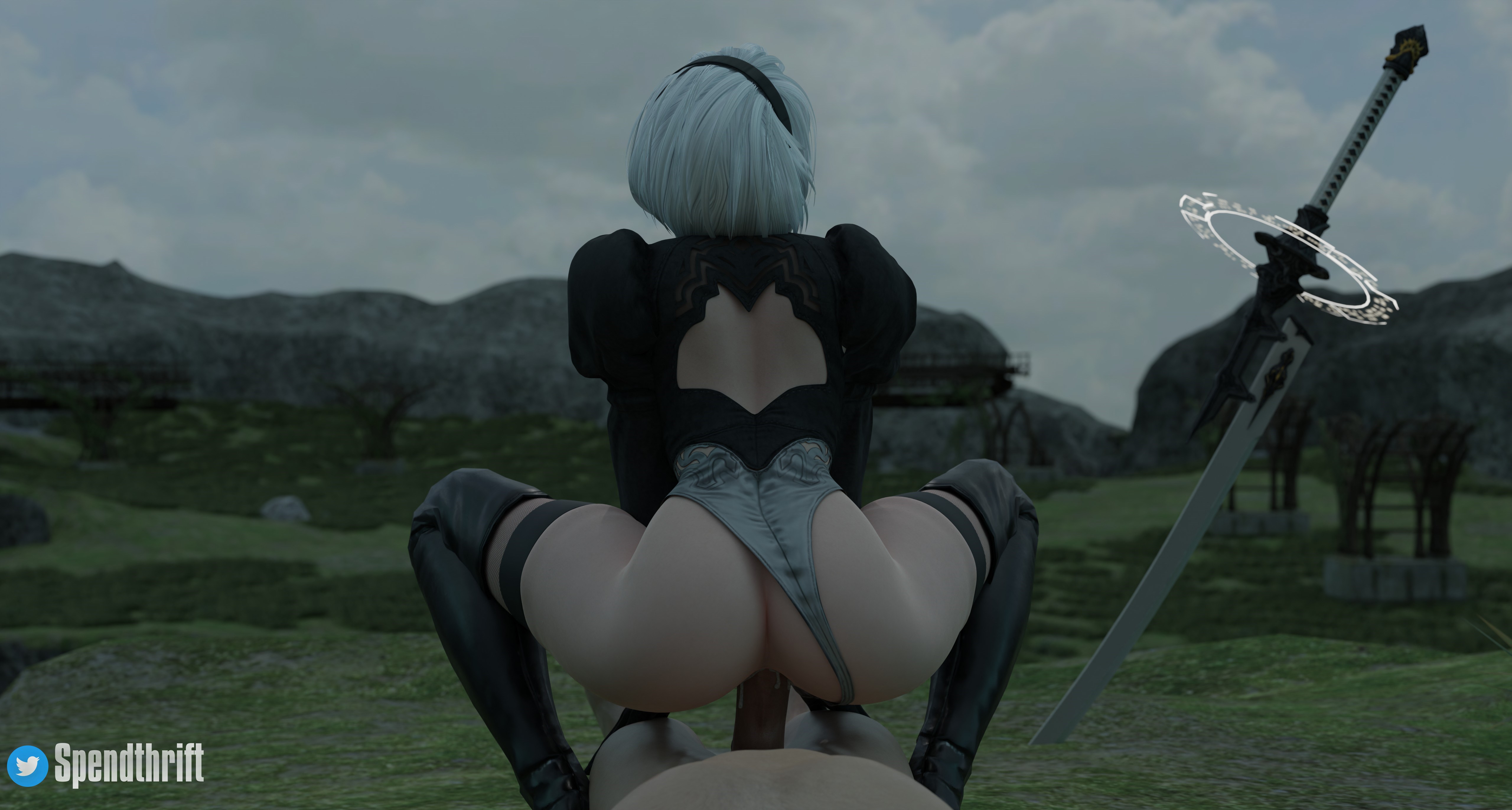 Yorha 2b (Nier: Automata) Rule 34 Image