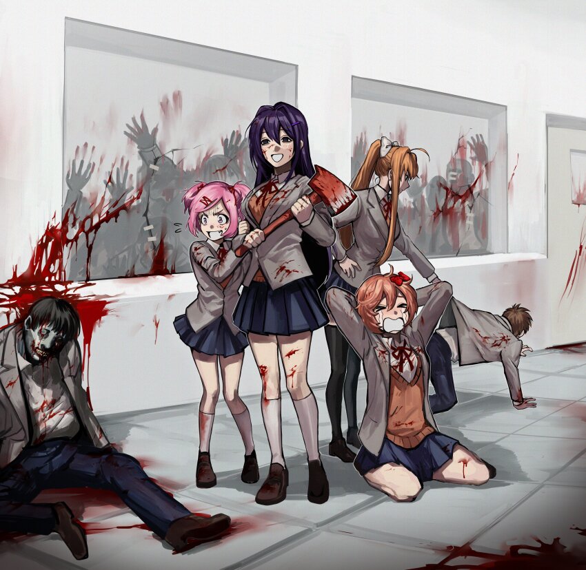Monika (Doki Doki Literature Club) Rule 34 Image