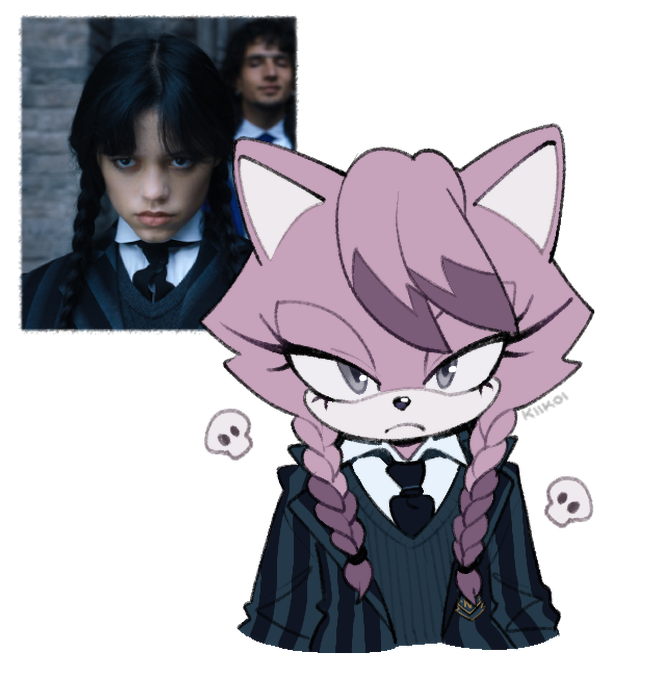 Blaze The Cat (The Addams Family) Rule 34 Image