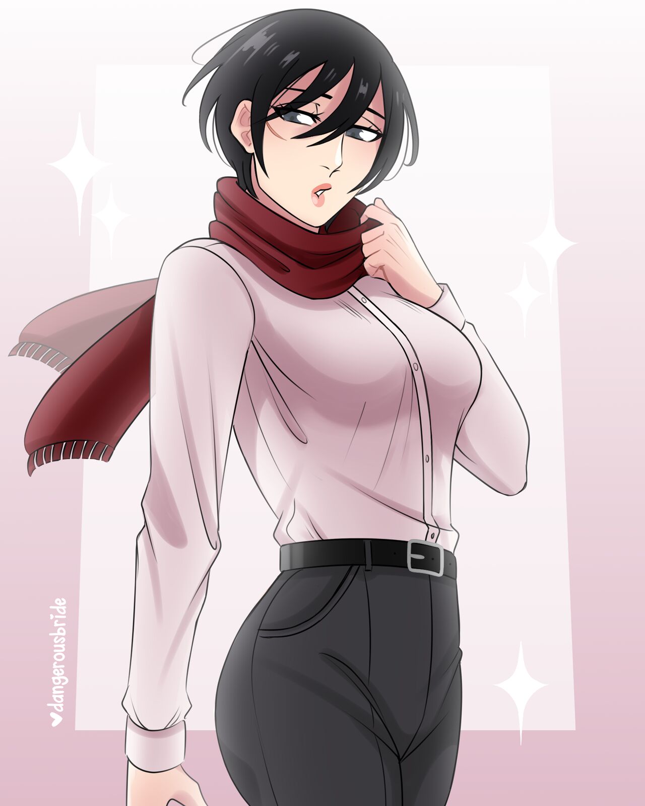 Mikasa Ackerman (Attack On Titan) Rule 34 Image