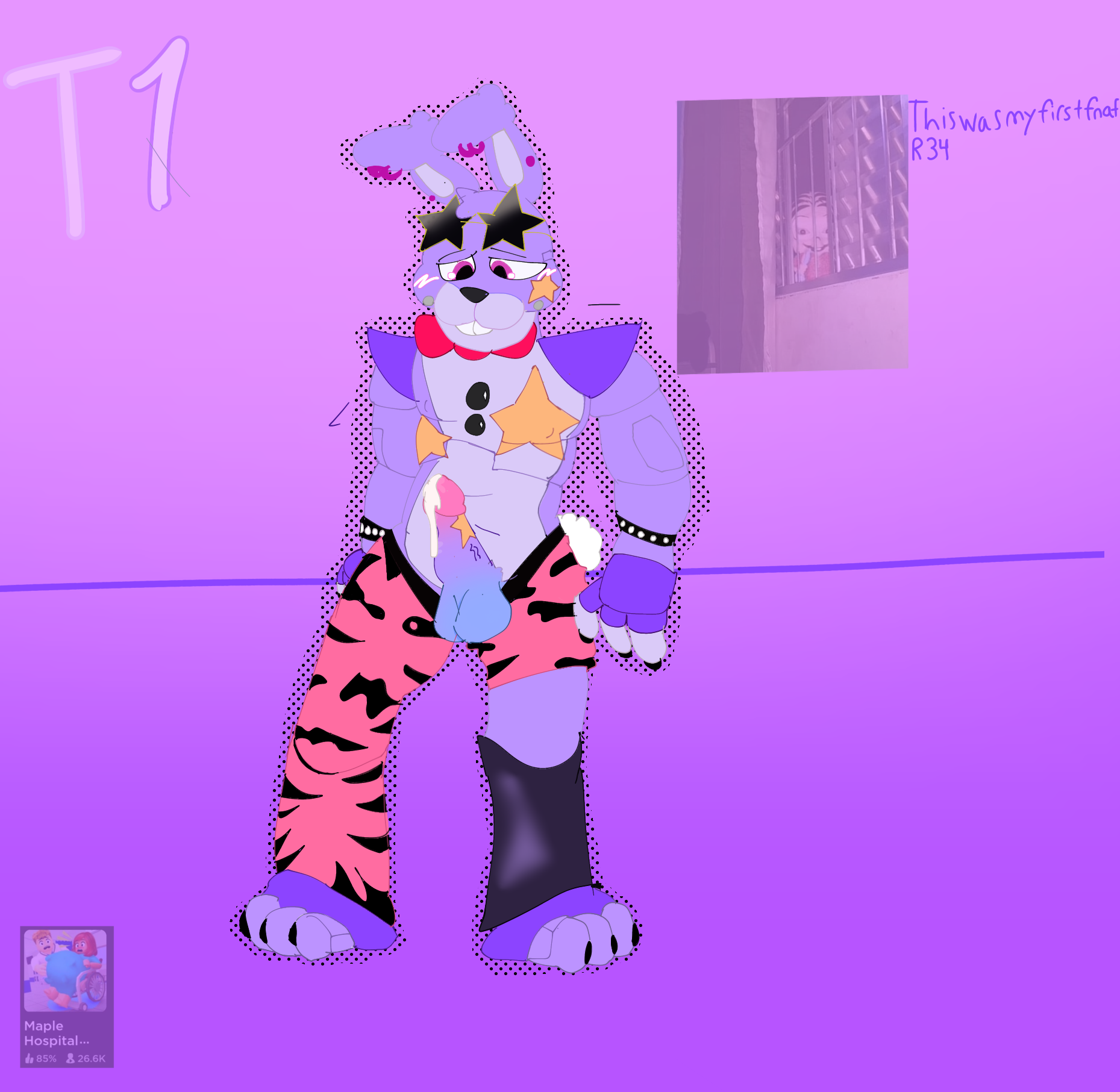 Glamrock Bonnie (Fnaf) Rule 34 Image