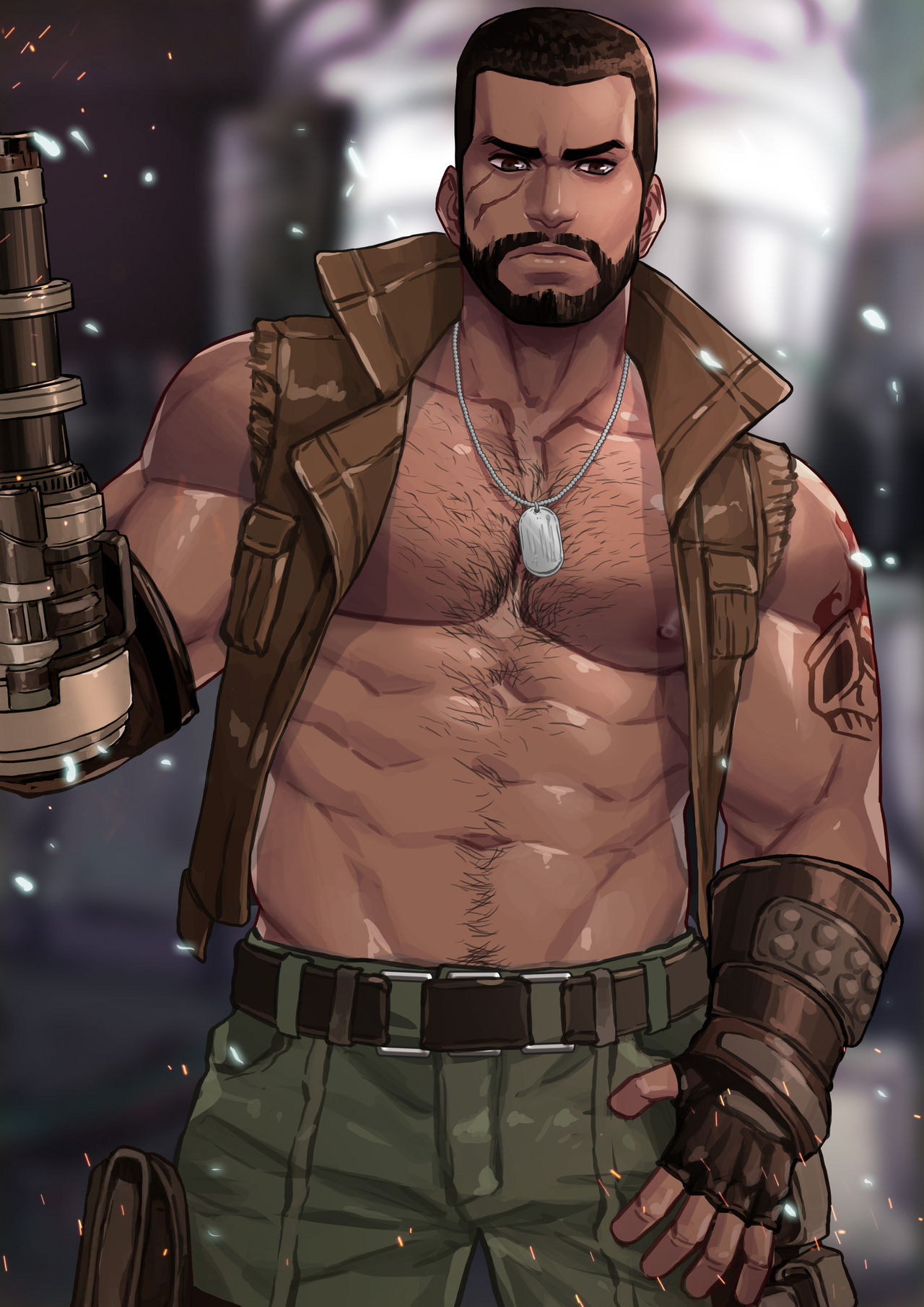Barret Wallace (Final Fantasy) Rule 34 Image