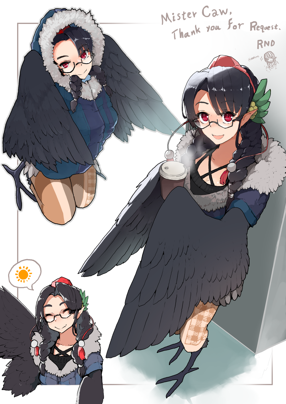 Karasu Tengu (Monster Girl Encyclopedia) Rule 34 Image