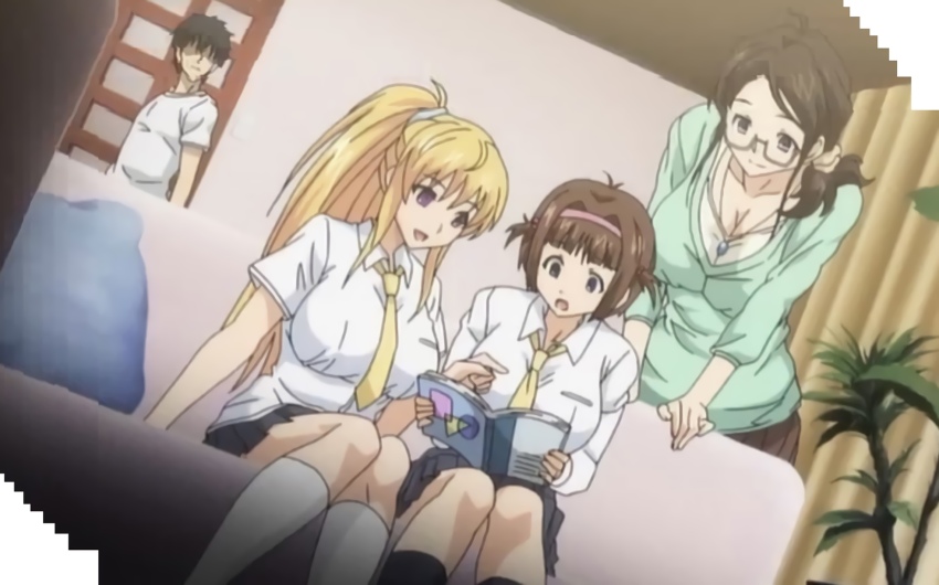 Mamiya Akiha (Kyonyuu Kazoku Saimin) Rule 34 Image