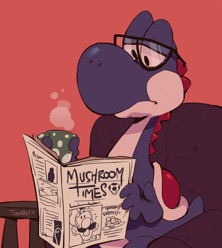 Blue Yoshi (Mario (Series)) Rule 34 Image