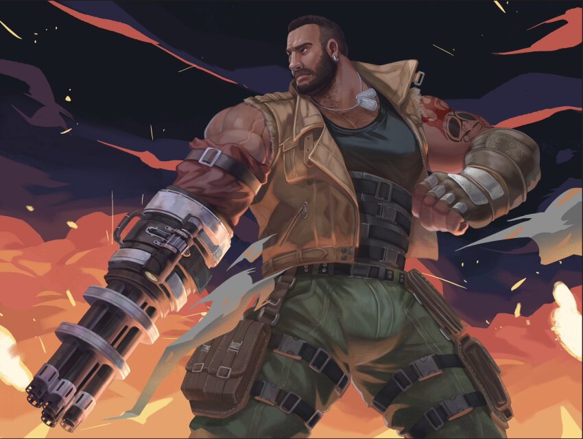 Barret Wallace (Final Fantasy) Rule 34 Image