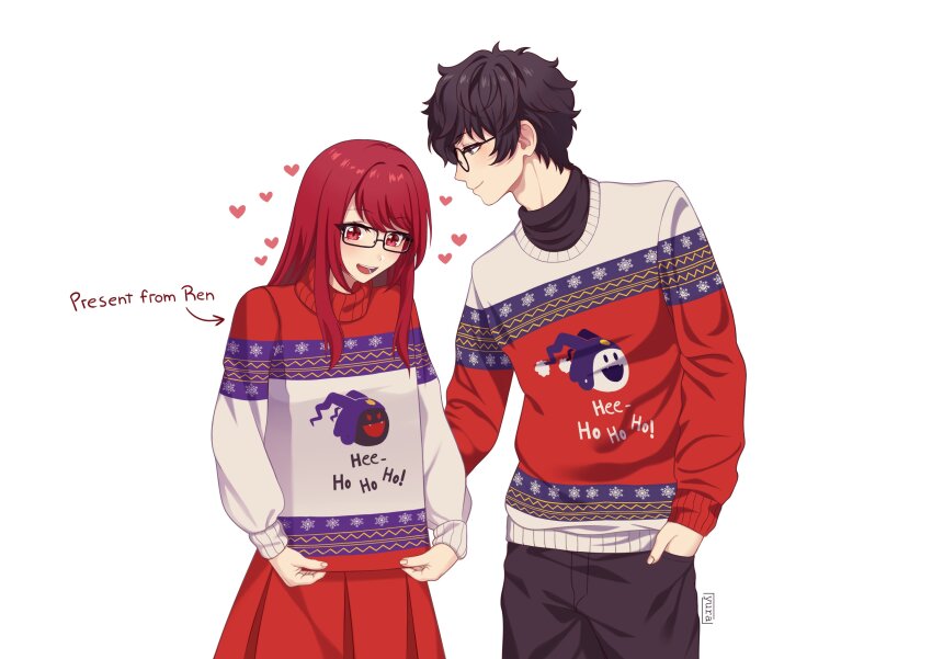 Amamiya Ren (Christmas) Rule 34 Image