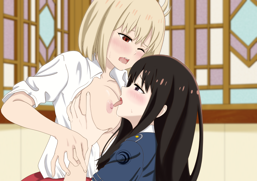 Inoue Takina (Lycoris Recoil) Rule 34 Image