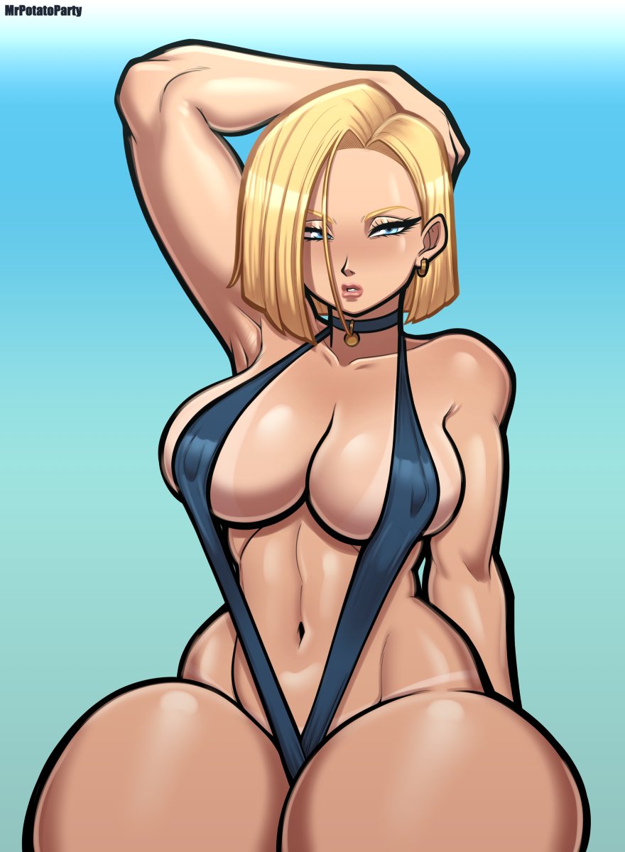 Android 18 (Dragon Ball) Rule 34 Image