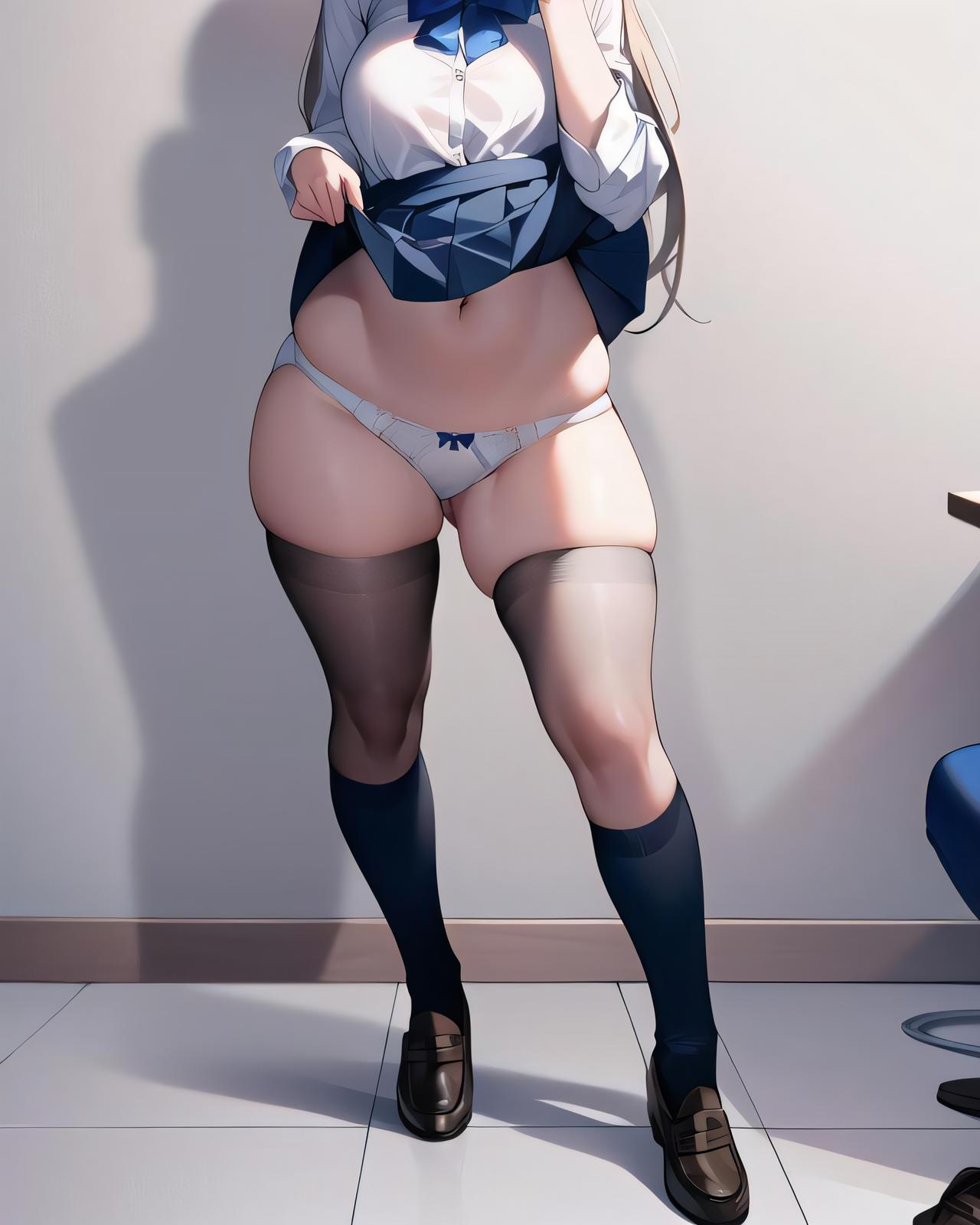 Two Tone Topwear (Blueandwhite) Rule 34 Image