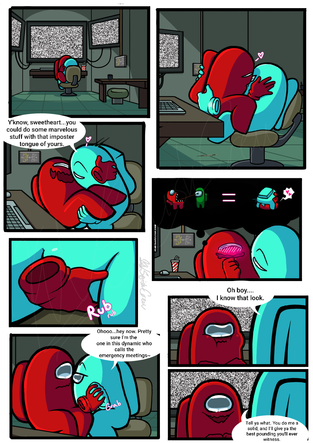 Among Us Cyan (Among Us) Rule 34 Image