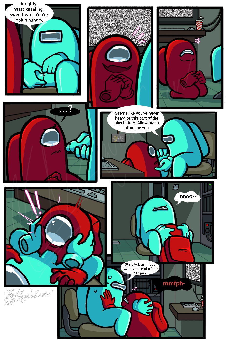 Among Us Cyan (Among Us) Rule 34 Image