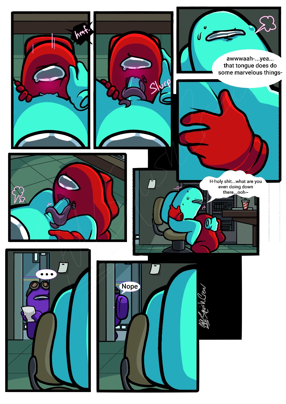 Among Us Cyan (Among Us) Rule 34 Image