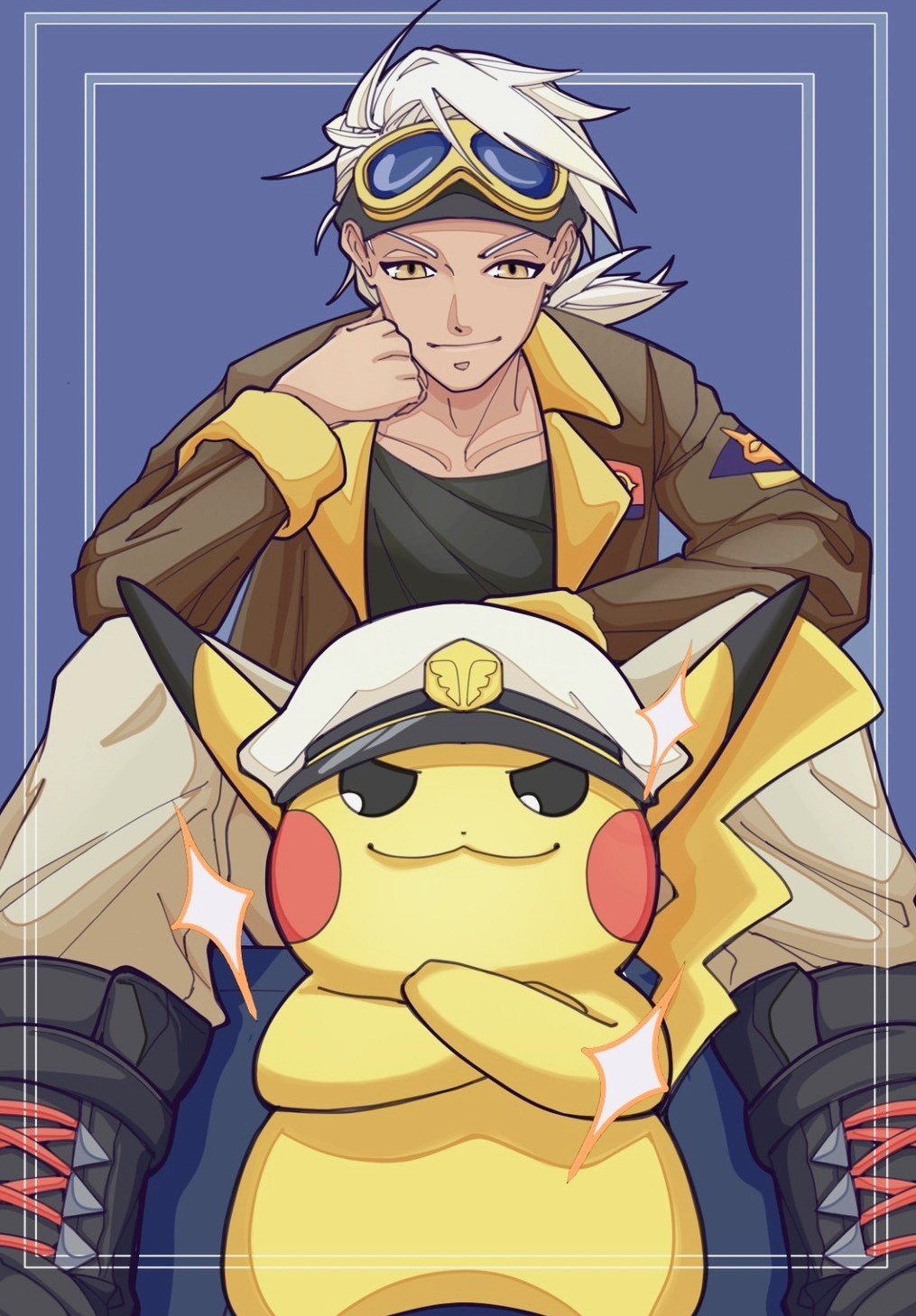 Gen 1 Pokemon (Captain Pikachu) Rule 34 Image