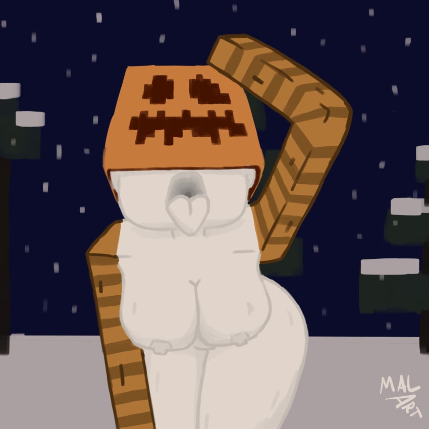 Snow Golem (Minecraft) Rule 34 Image