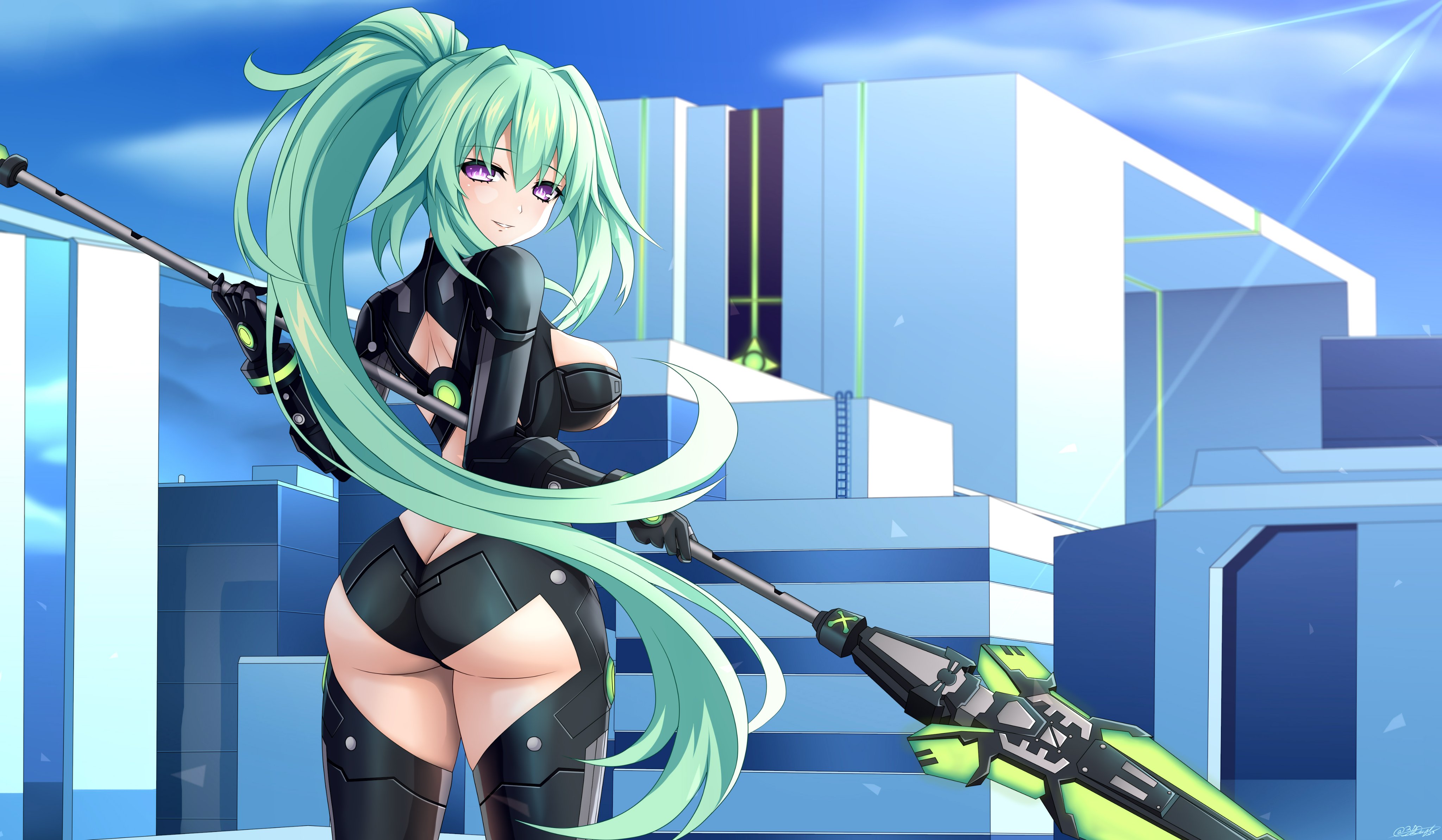 Green Heart (Neptunia (Series)) Rule 34 Image