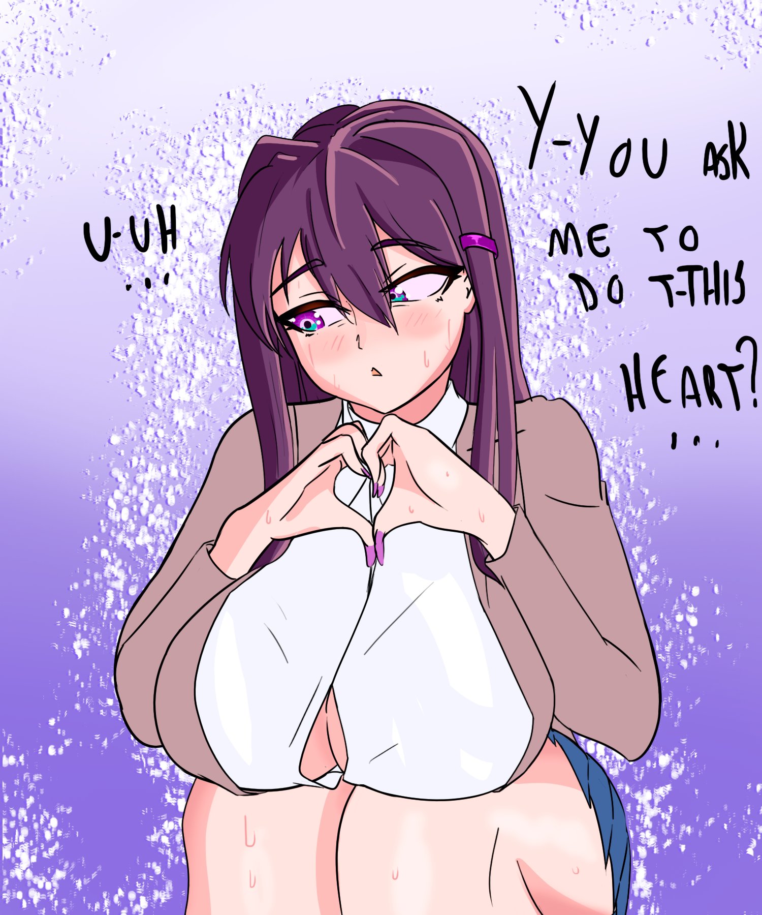 Yuri (Doki Doki Literature Club) Rule 34 Image