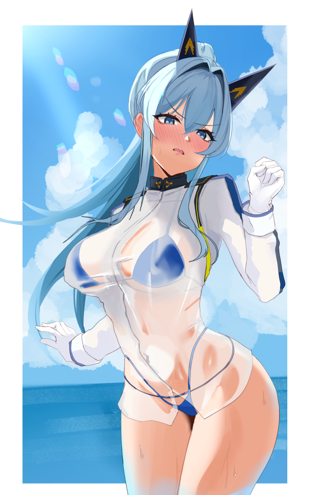 Helm (Aqua Marine) (Nikke) Rule 34 Image