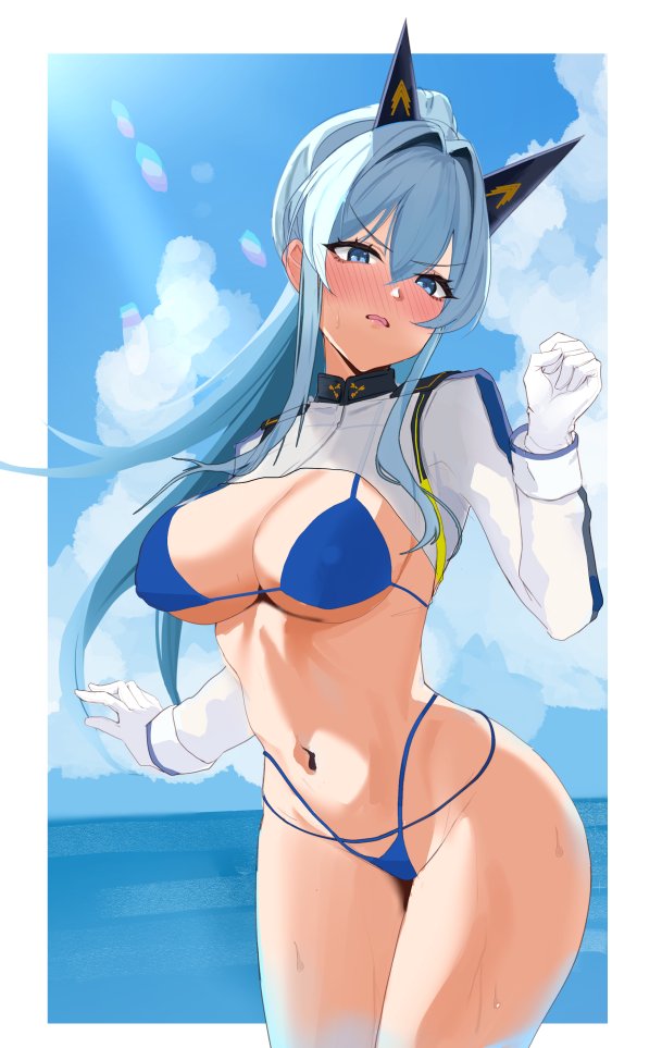 Helm (Aqua Marine) (Nikke) Rule 34 Image