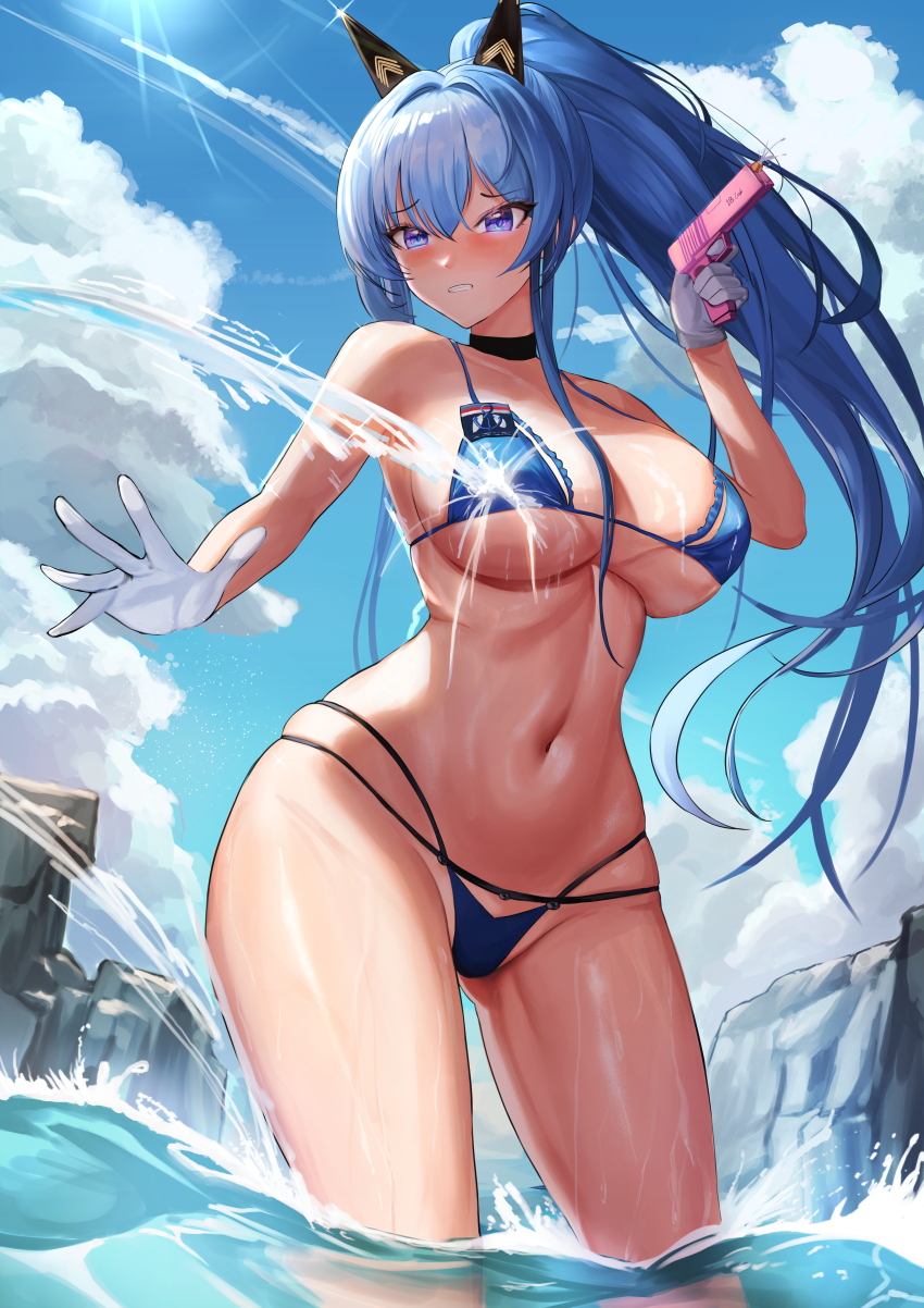 Helm (Aqua Marine) (Nikke) Rule 34 Image