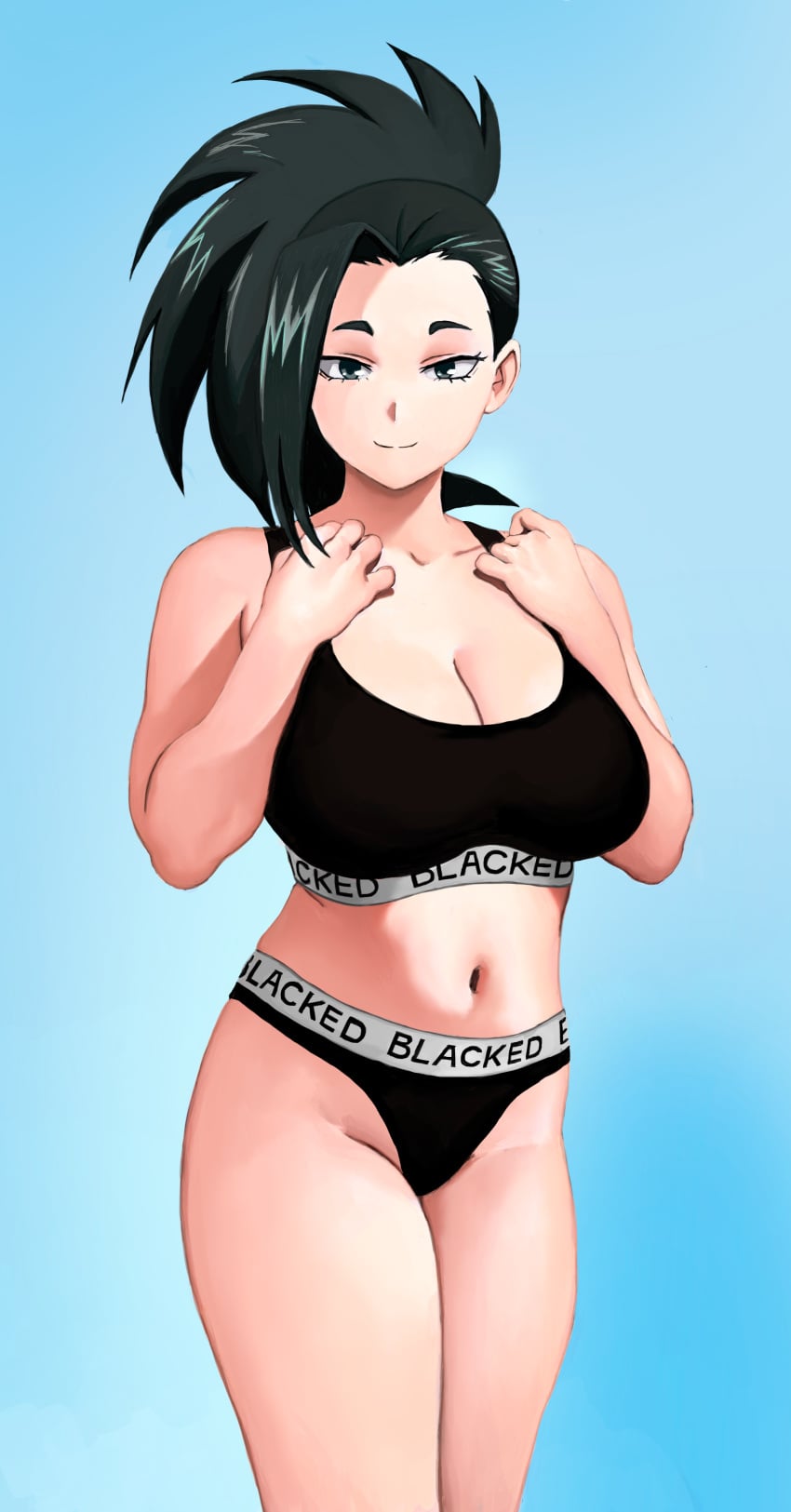 Momo Yaoyorozu (Blacked) Rule 34 Image