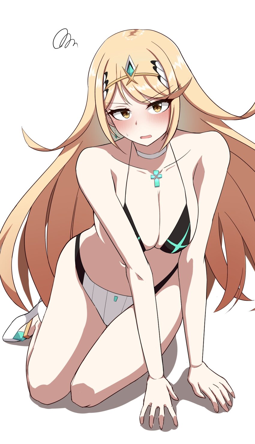 Mythra (Radiant Beach) (Xenoblade) Rule 34 Image