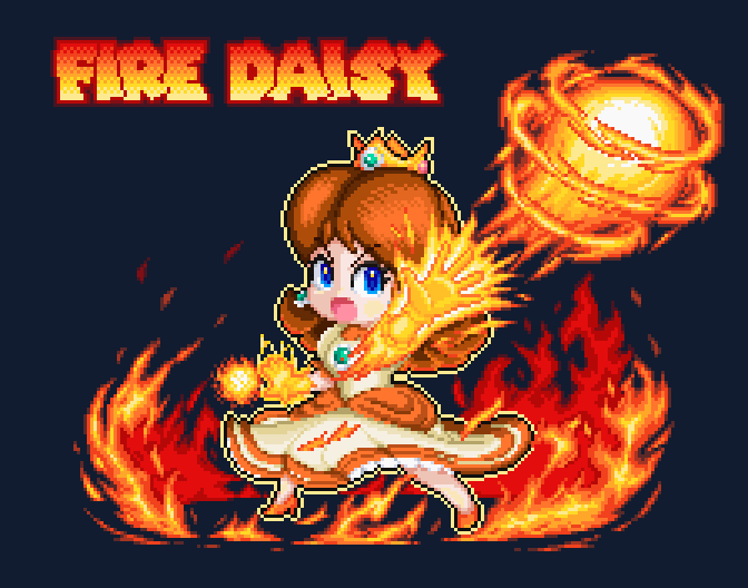 Fire Daisy (Mario (Series)) Rule 34 Image