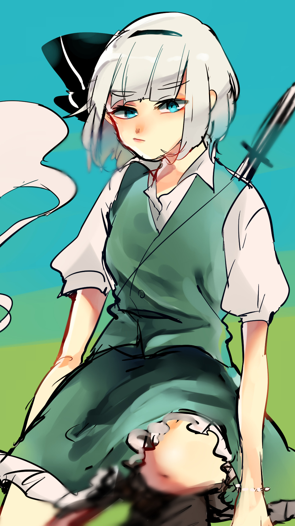 Konpaku Youmu (Touhou) Rule 34 Image