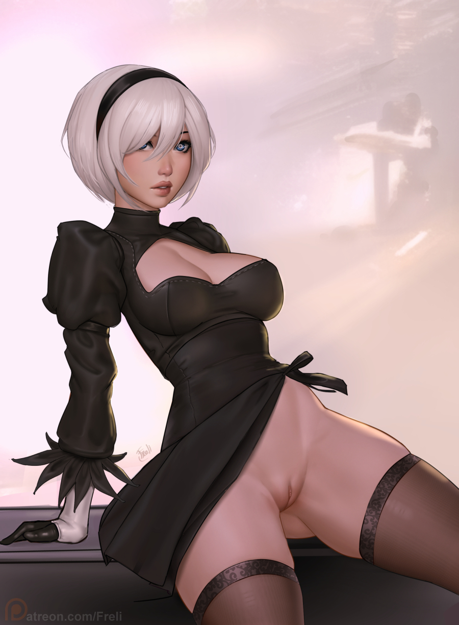Yorha 2b (Nier: Automata) Rule 34 Image
