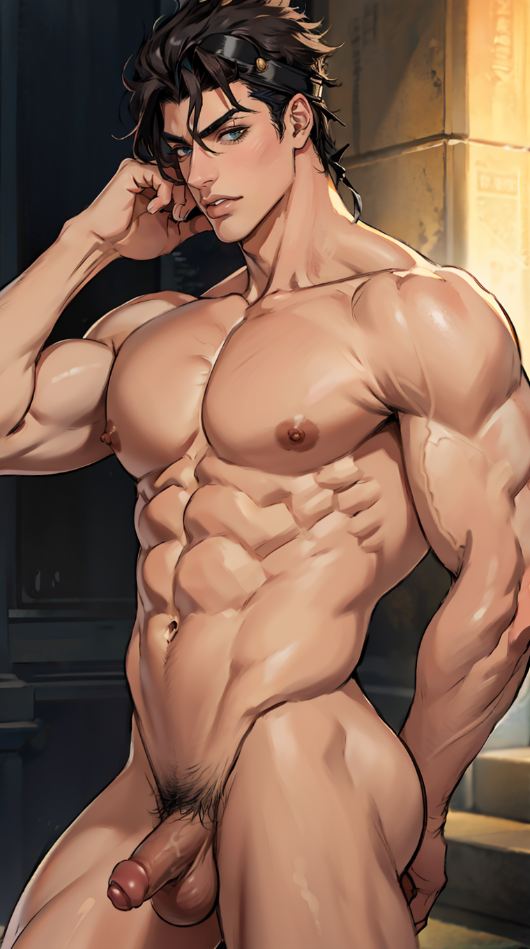 Jotaro Kujo (Jojo'S Bizarre Adventure) Rule 34 Image