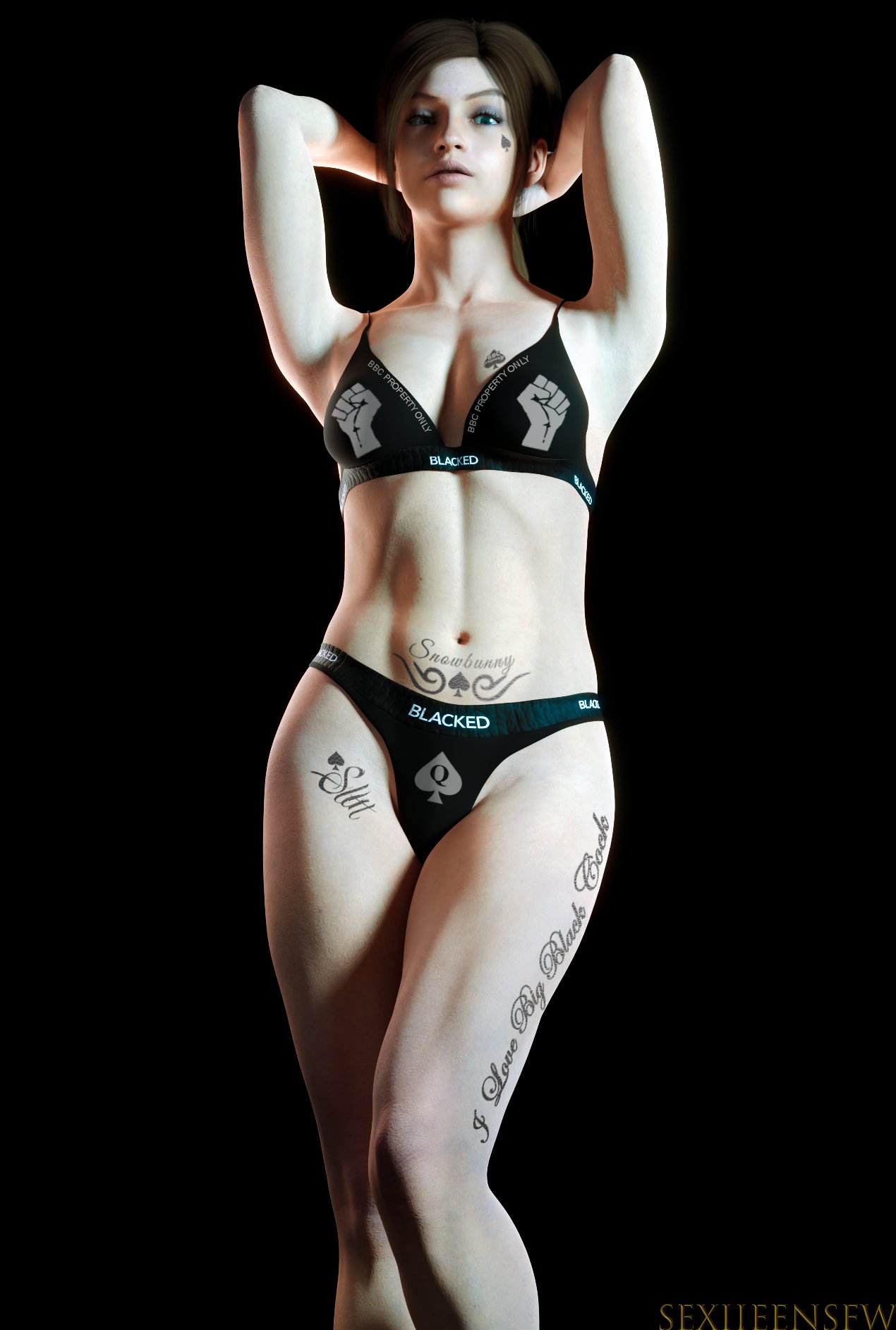 Claire Redfield (Blacked) Rule 34 Image