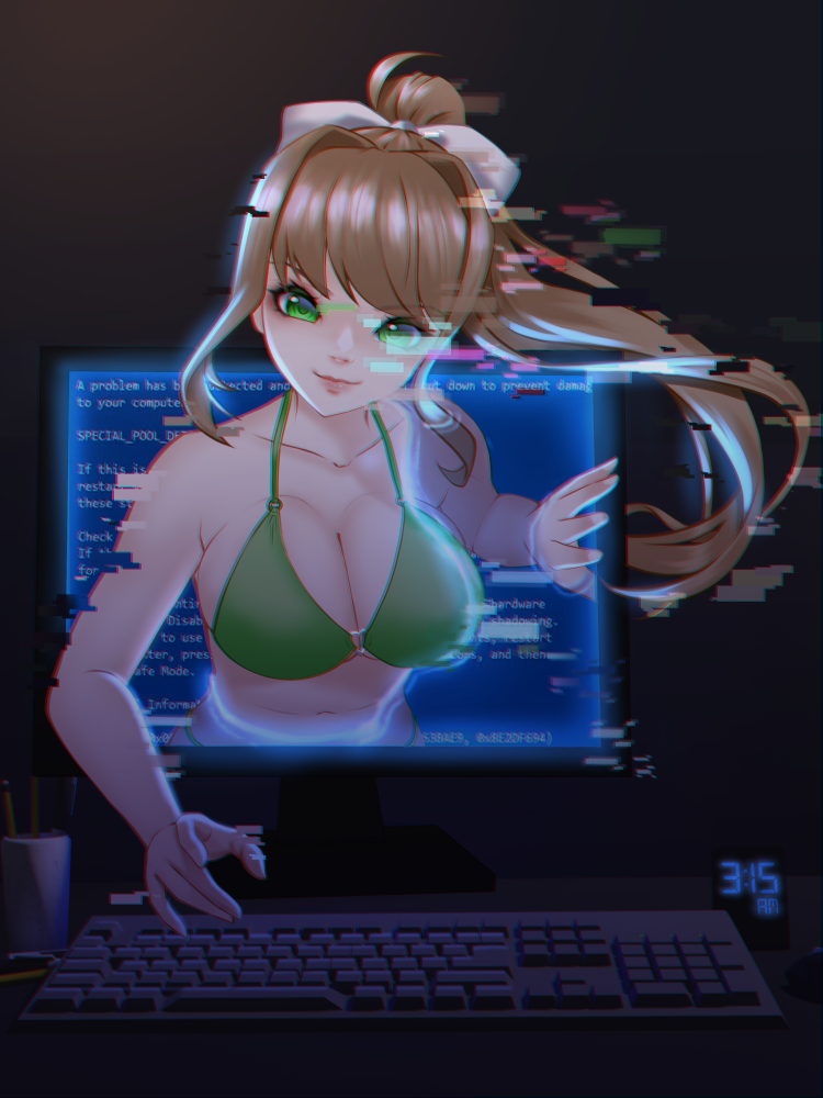 Monika (Doki Doki Literature Club) Rule 34 Image