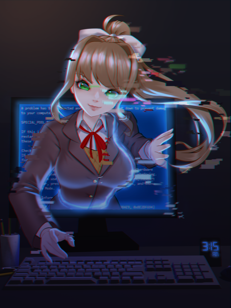 Monika (Doki Doki Literature Club) Rule 34 Image