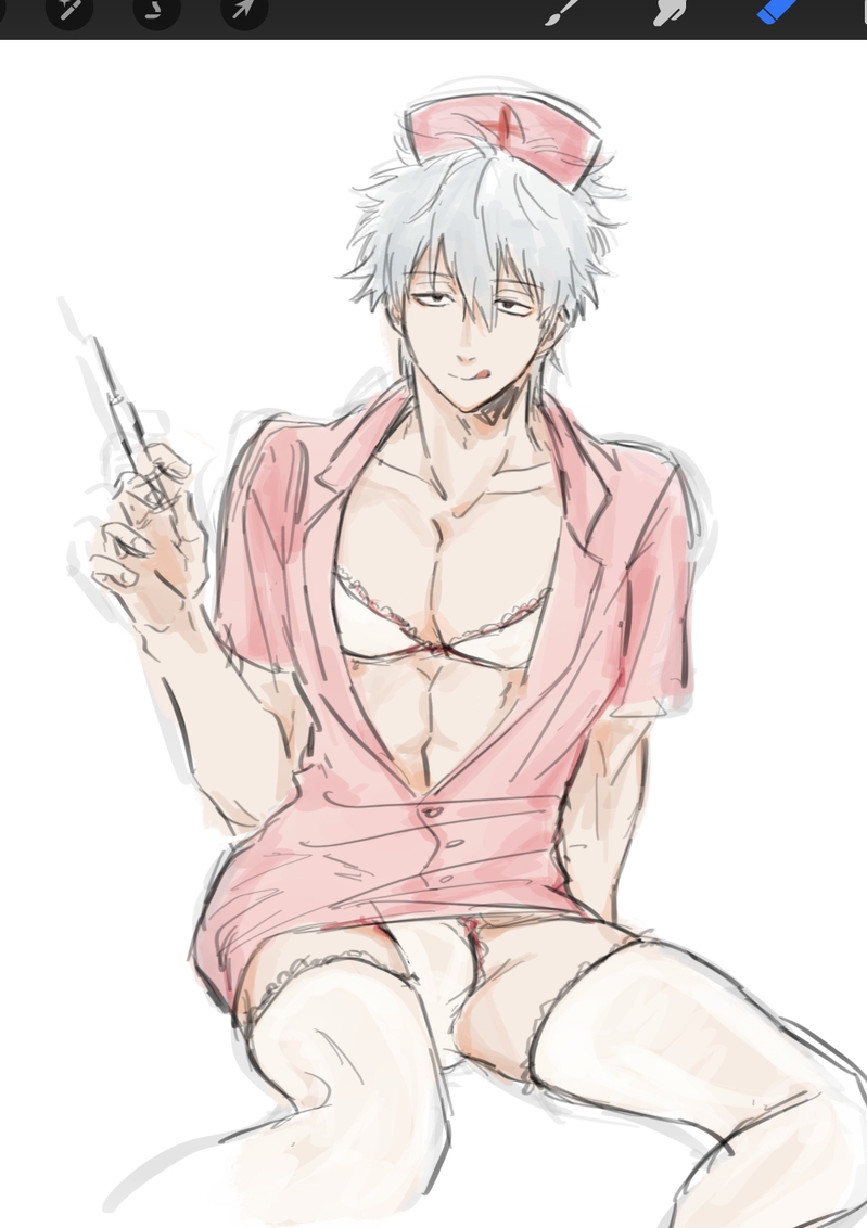 Gintoki Sakata (Gintama) Rule 34 Image