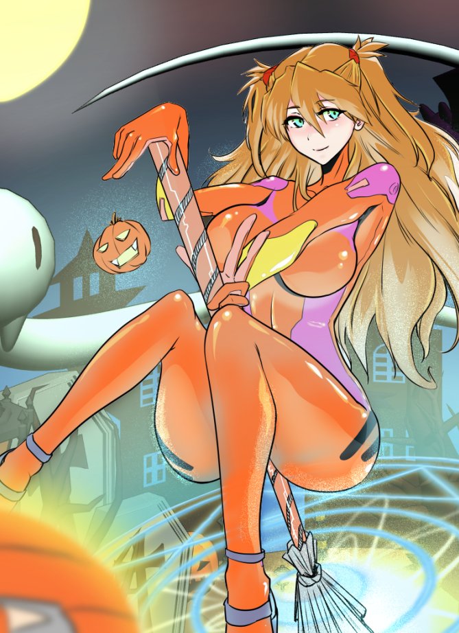Souryuu Asuka Langley (Halloween) Rule 34 Image