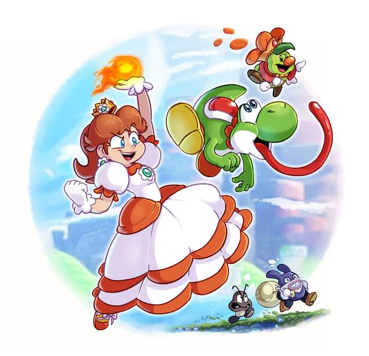 Fire Daisy (Mario (Series)) Rule 34 Image