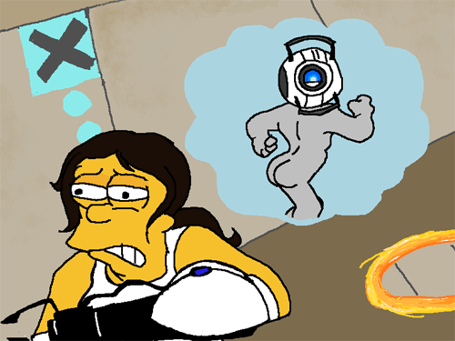 Homer Simpson (Portal 2) Rule 34 Image