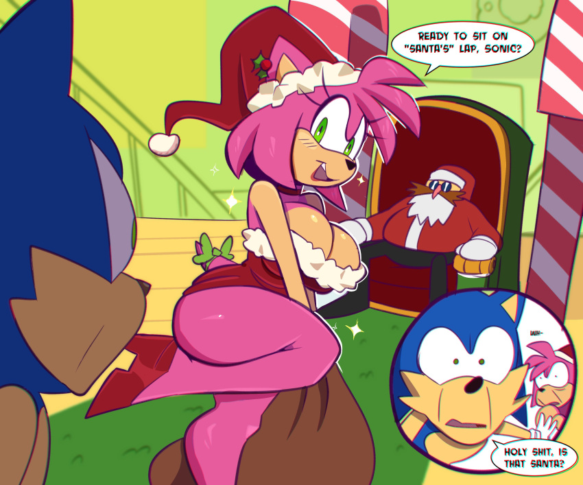 Amy Rose (Christmas) Rule 34 Image