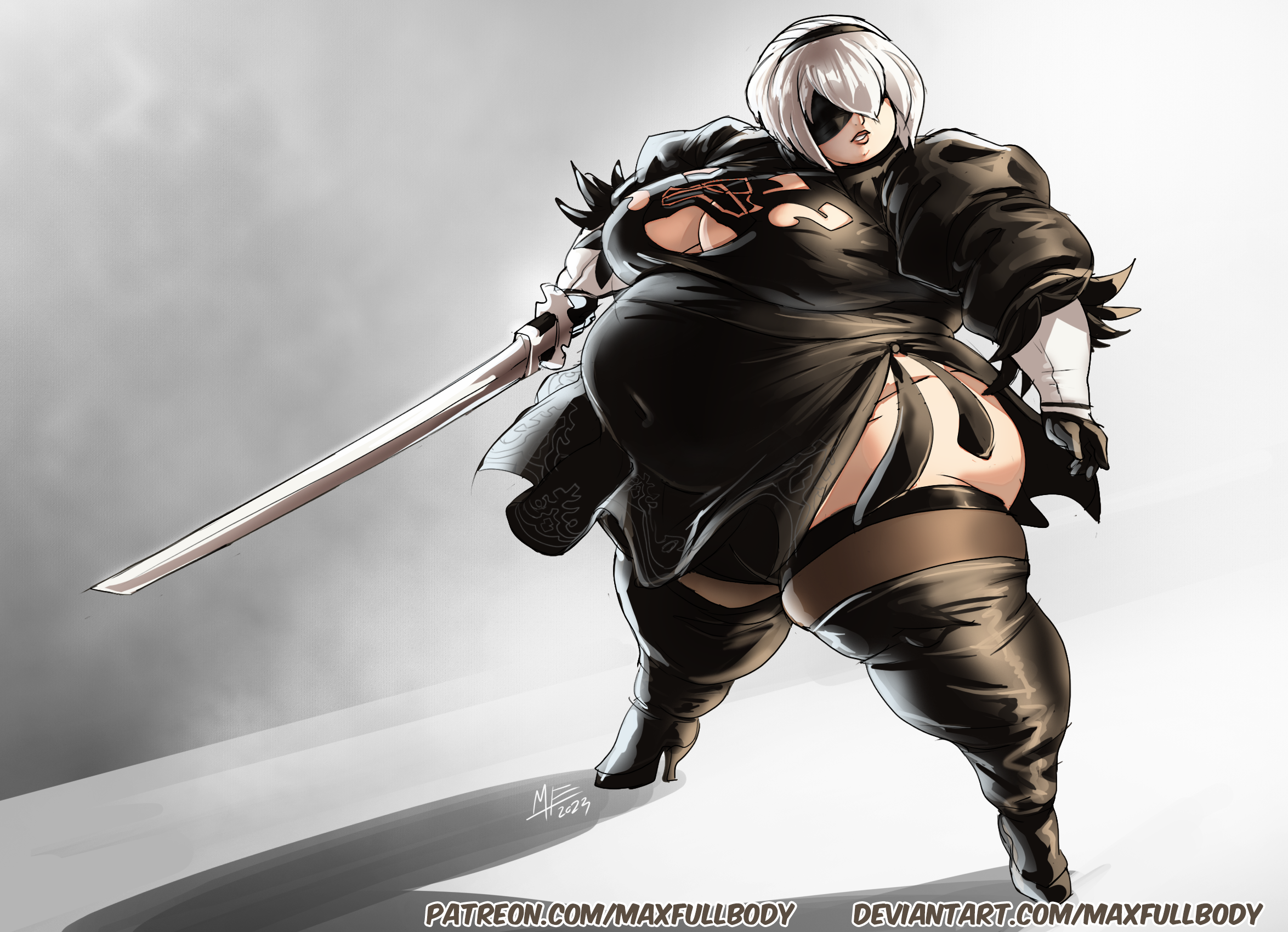 Yorha 2b (Nier) Rule 34 Image